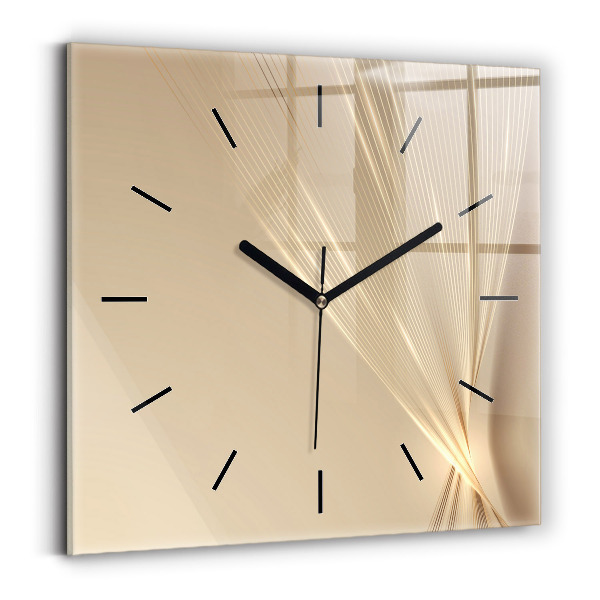 Square wall clock Abstract light