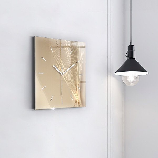 Square wall clock Abstract light