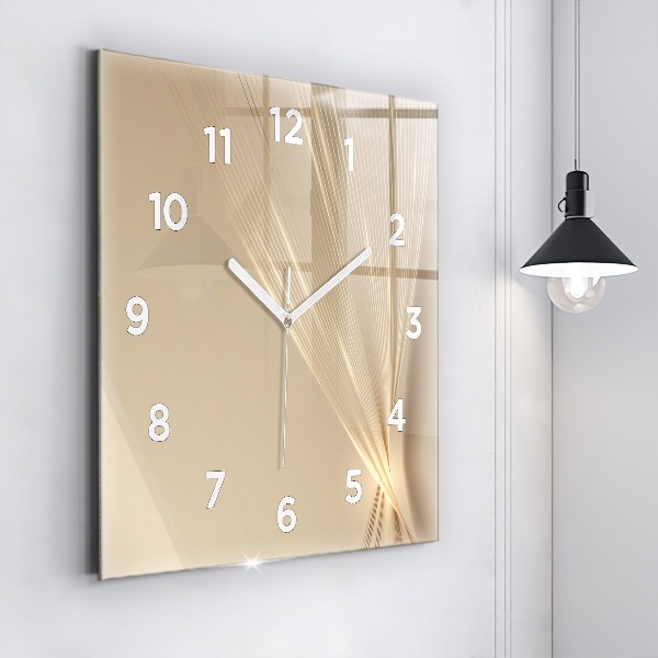 Square wall clock Abstract light