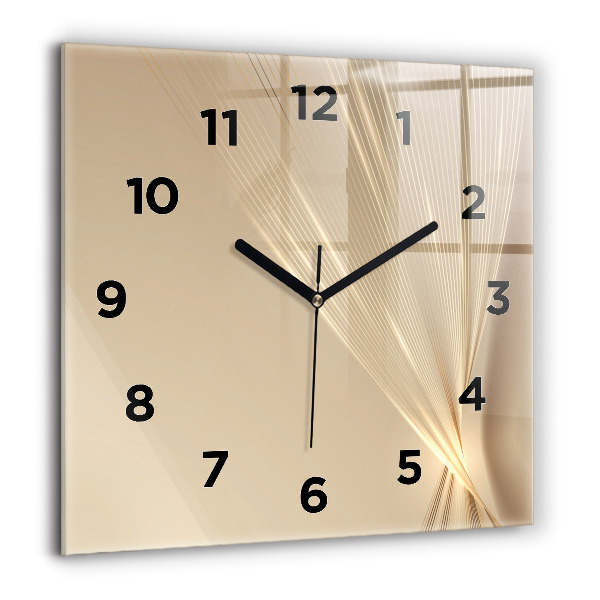 Square wall clock Abstract light