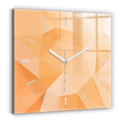 Square wall clock Abstraction triangles
