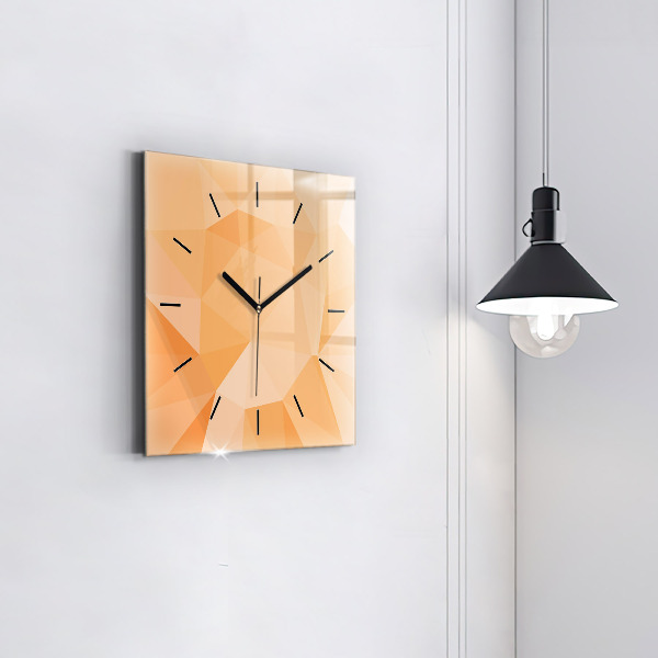 Square wall clock Abstraction triangles
