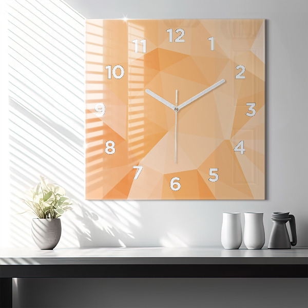 Square wall clock Abstraction triangles