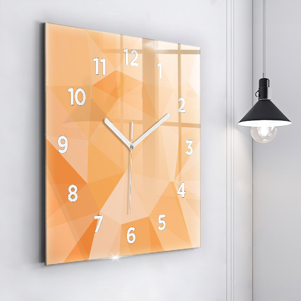 Square wall clock Abstraction triangles