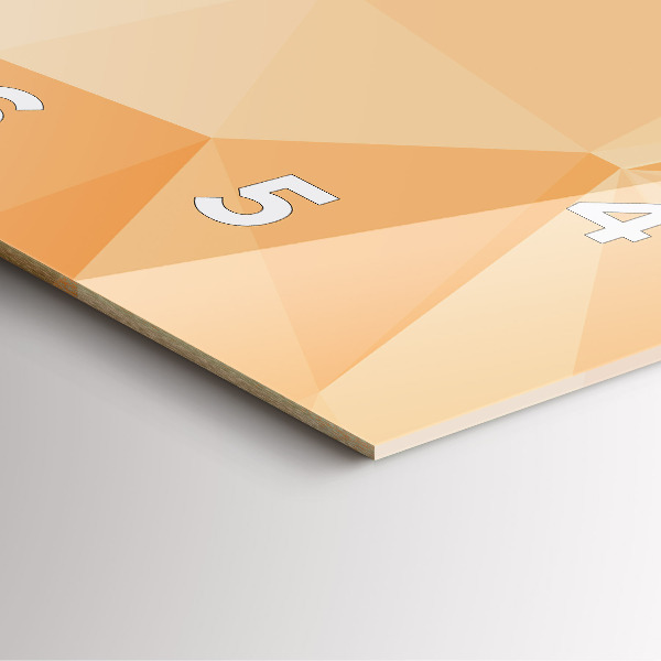 Square wall clock Abstraction triangles