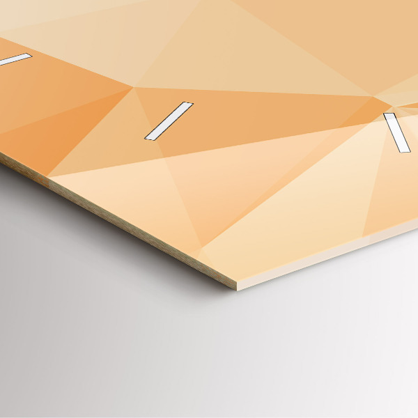 Square wall clock Abstraction triangles