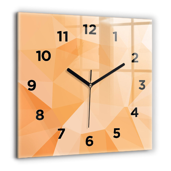 Square wall clock Abstraction triangles