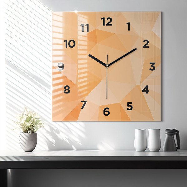 Square wall clock Abstraction triangles