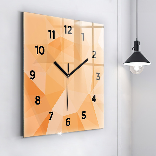 Square wall clock Abstraction triangles