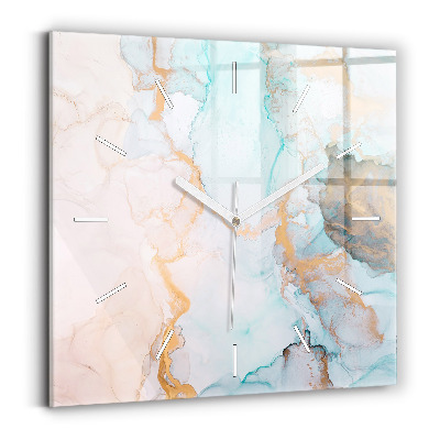 Square wall clock Abstract painting
