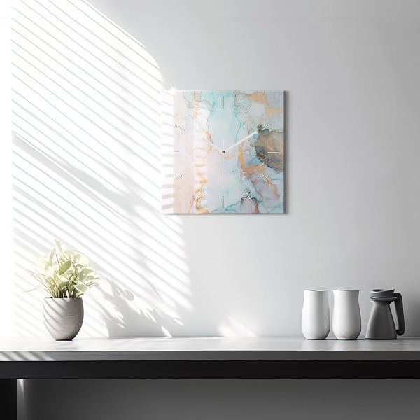 Square wall clock Abstract painting