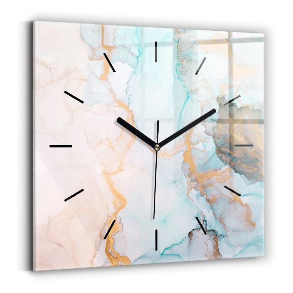 Square wall clock Abstract painting