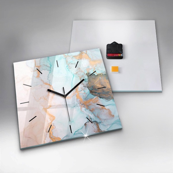 Square wall clock Abstract painting