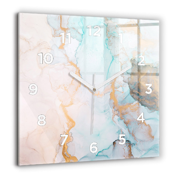 Square wall clock Abstract painting