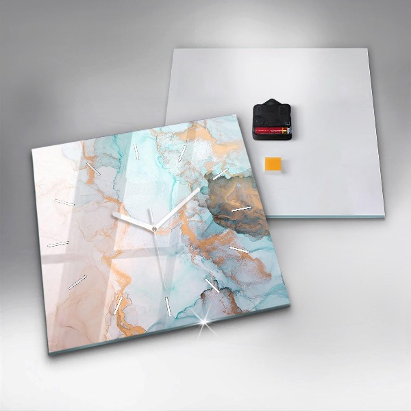 Square wall clock Abstract painting
