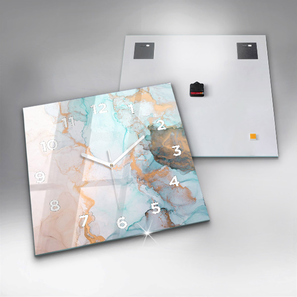 Square wall clock Abstract painting