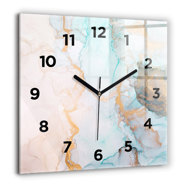 Square wall clock Abstract painting