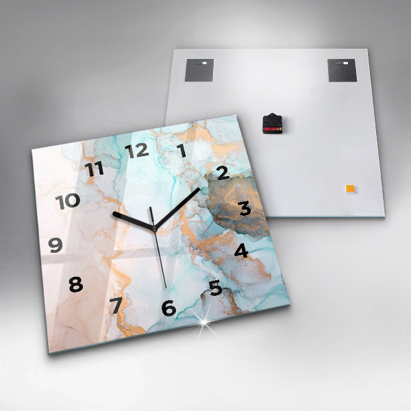 Square wall clock Abstract painting