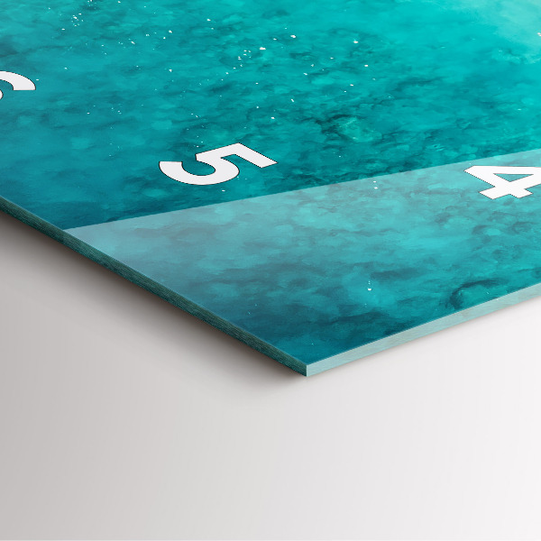 Square wall clock Beach sea sand