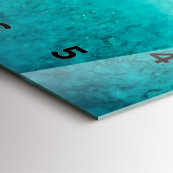 Square wall clock Beach sea sand