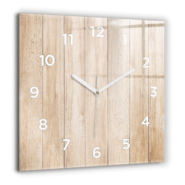 Square wall clock Wooden texture