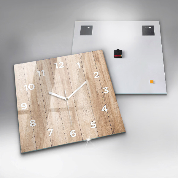 Square wall clock Wooden texture