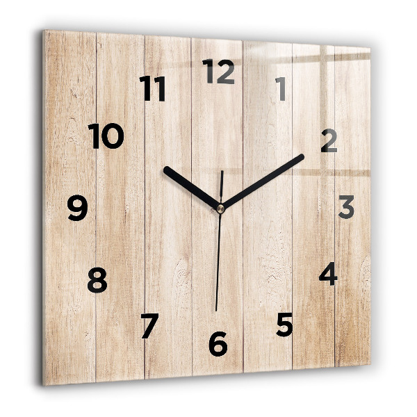 Square wall clock Wooden texture