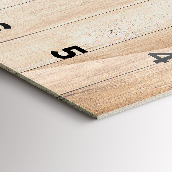 Square wall clock Wooden texture