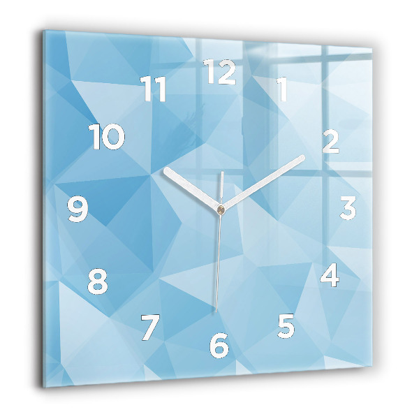 Square wall clock Triangles abstract