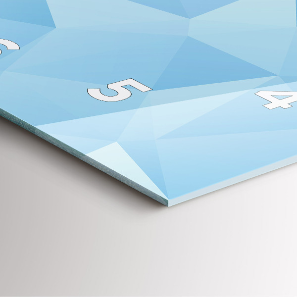 Square wall clock Triangles abstract