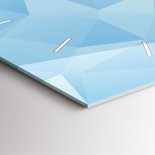 Square wall clock Triangles abstract