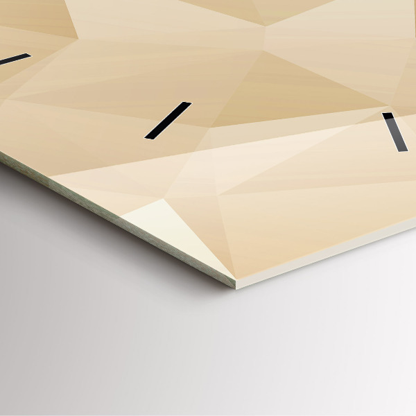 Square wall clock Triangles abstract