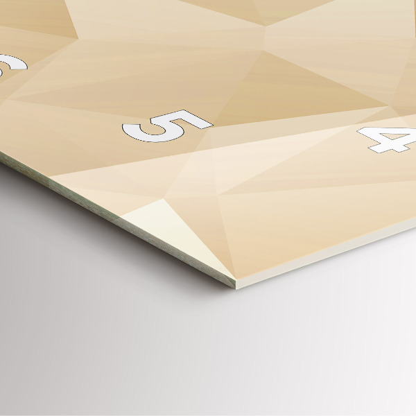 Square wall clock Triangles abstract