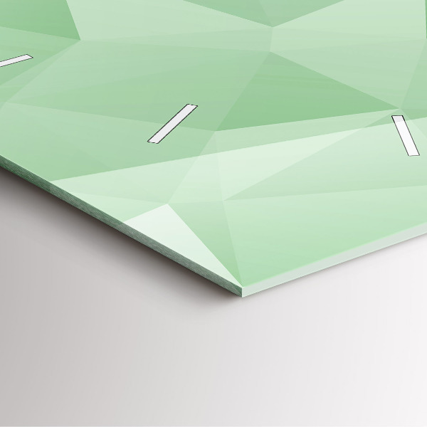 Square wall clock Triangles abstract