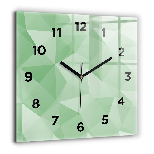 Square wall clock Triangles abstract