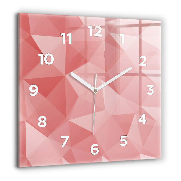 Square wall clock Triangles abstract
