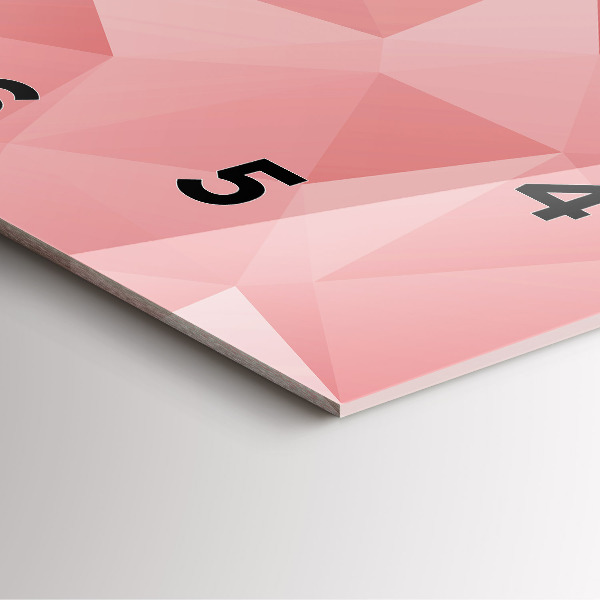 Square wall clock Triangles abstract