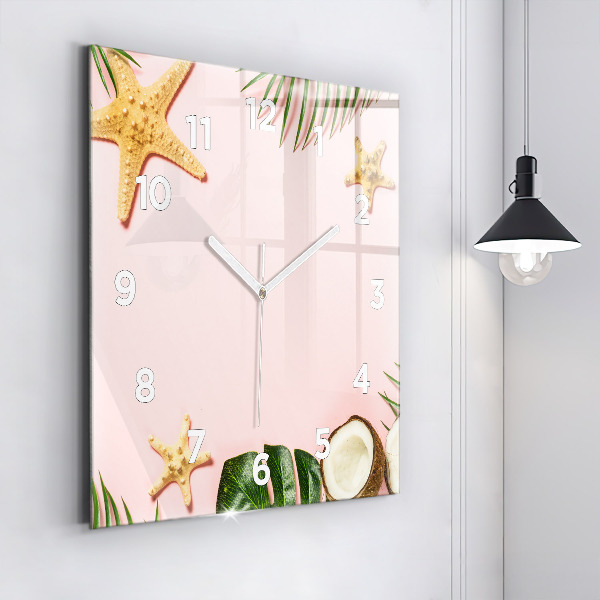 Square wall clock Summer mood