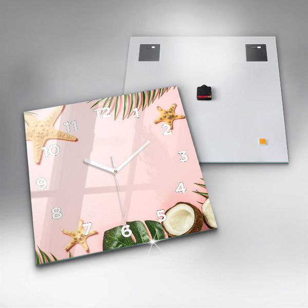 Square wall clock Summer mood