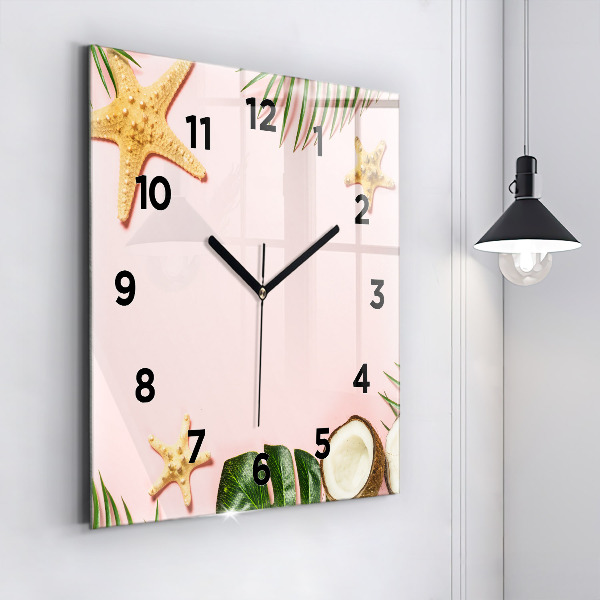 Square wall clock Summer mood