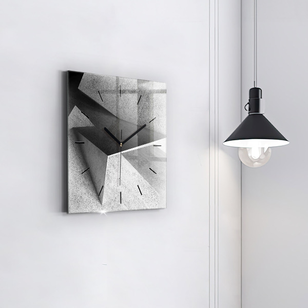 Square wall clock Abstraction triangles