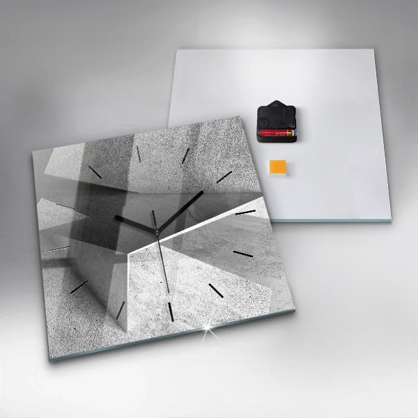 Square wall clock Abstraction triangles
