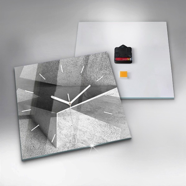 Square wall clock Abstraction triangles