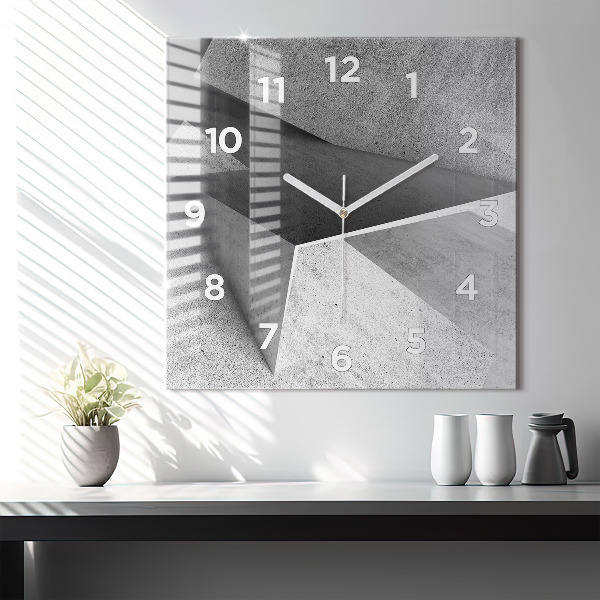 Square wall clock Abstraction triangles
