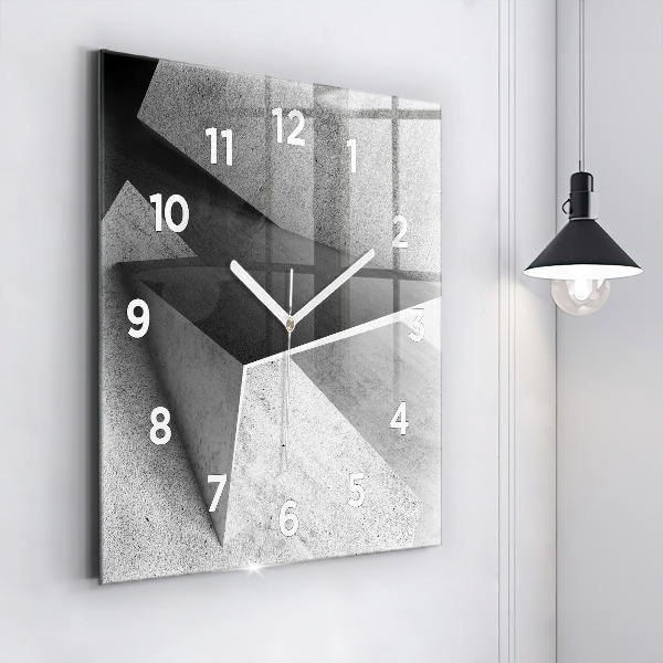 Square wall clock Abstraction triangles