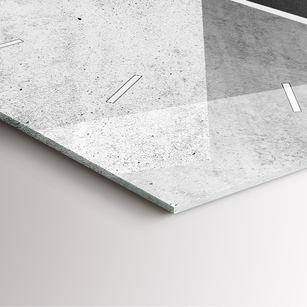 Square wall clock Abstraction triangles