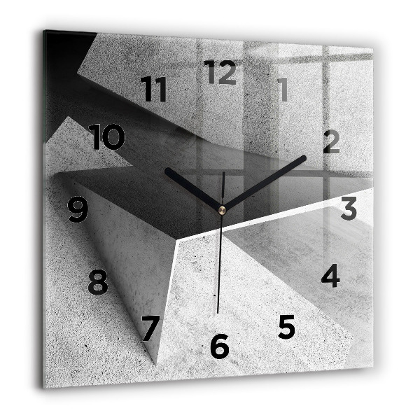 Square wall clock Abstraction triangles