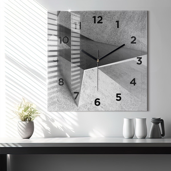 Square wall clock Abstraction triangles
