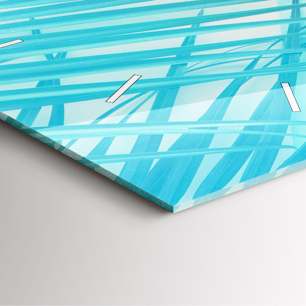 Square wall clock Tropical palm tree