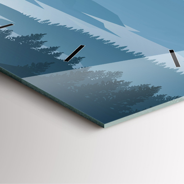 Square wall clock Mountain Landscape